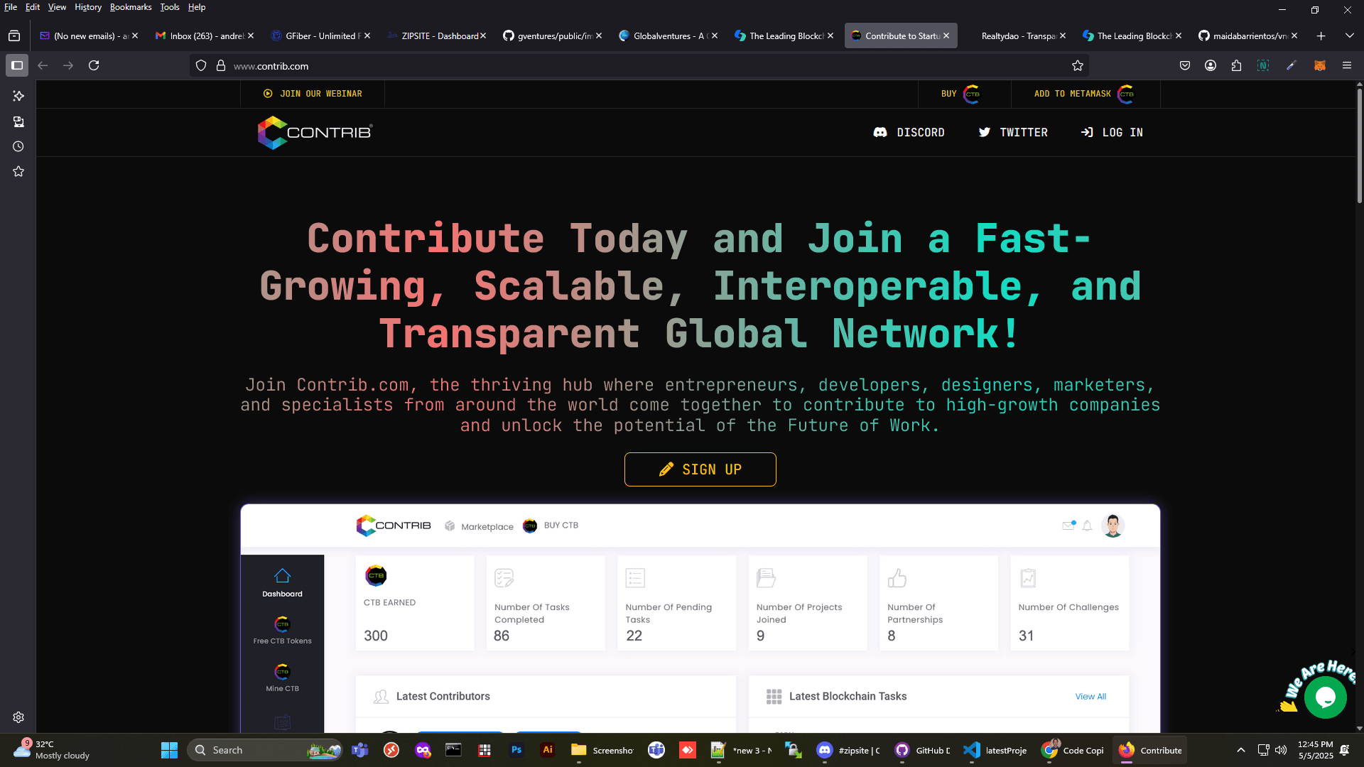 Transparent Contribution Platform on the Blockchain
