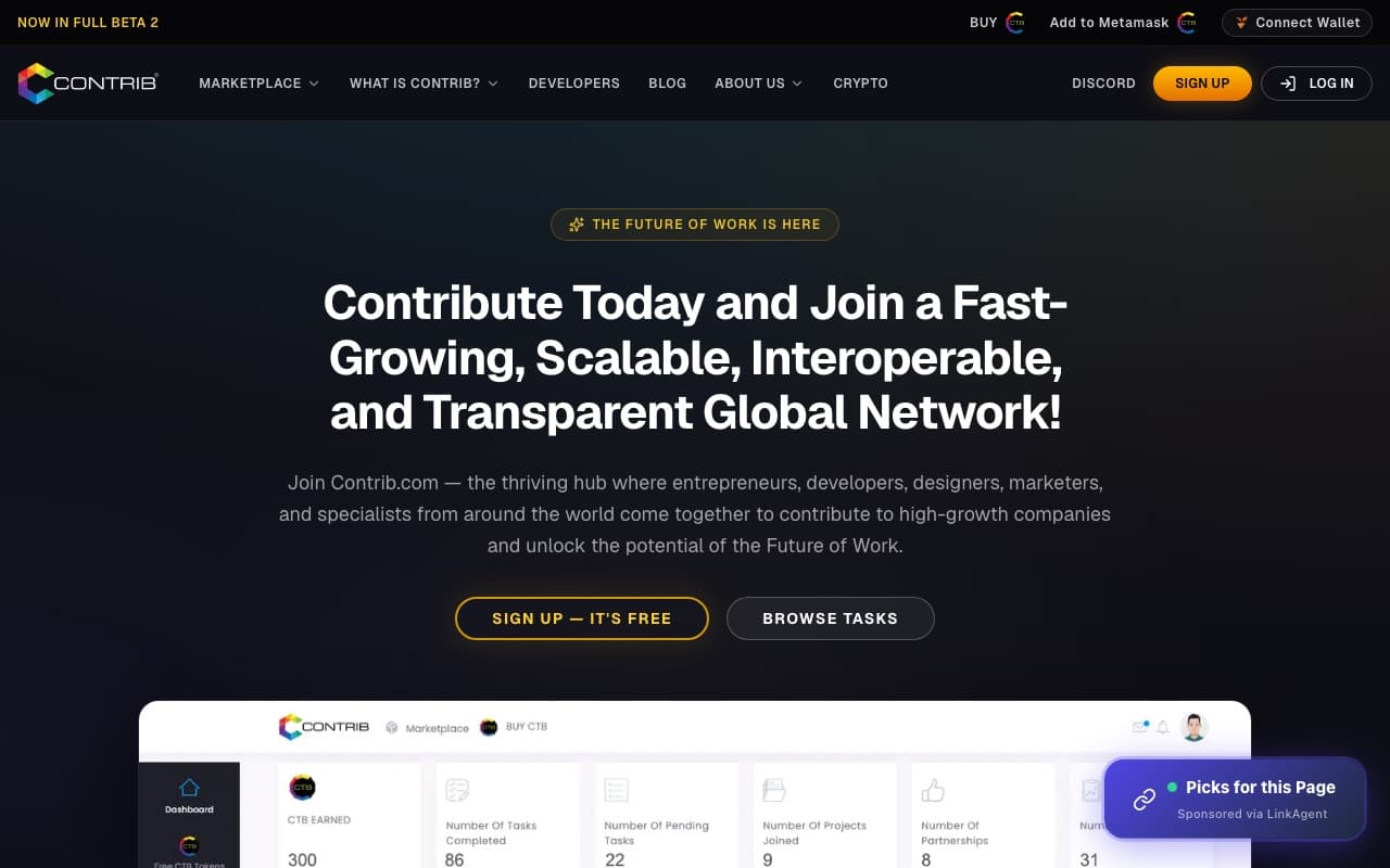 Contrib.com home page